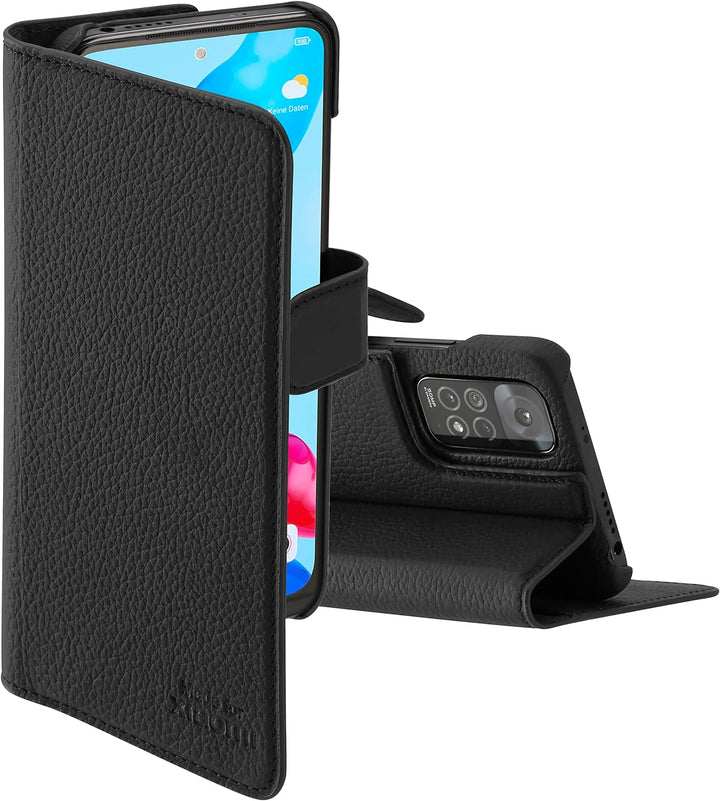 Made for Xiaomi 2-in-1 Wallet Case, Handmade Echtleder Schützhülle, Handyhülle für Xiaomi Redmi Note