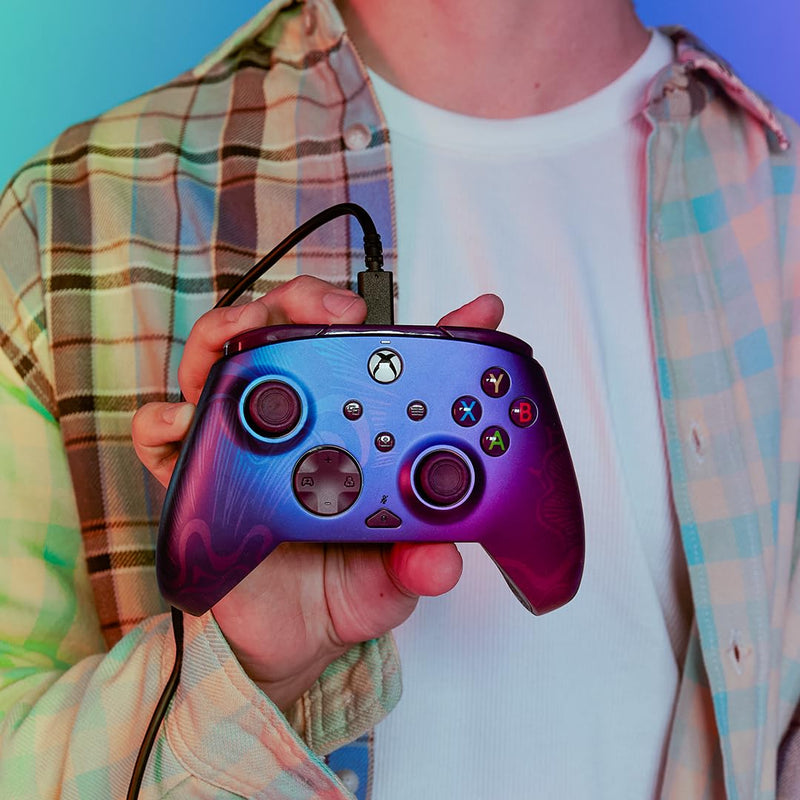 PDP REMATCH XBOX verkabelt Controller lila Fade für XBOX Series X|S, XBOX One, Offiziell Lizenziert