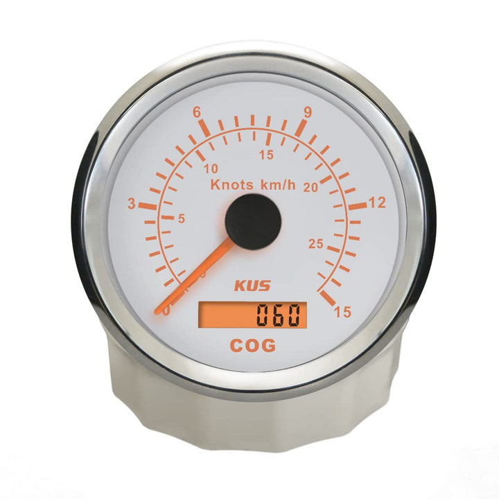 KUS GPS Tachometer Geschwindigkeitsmesser 15Knots 28KM/H Für Boot Yachten 85mm Mit Hintergrundbeleuc