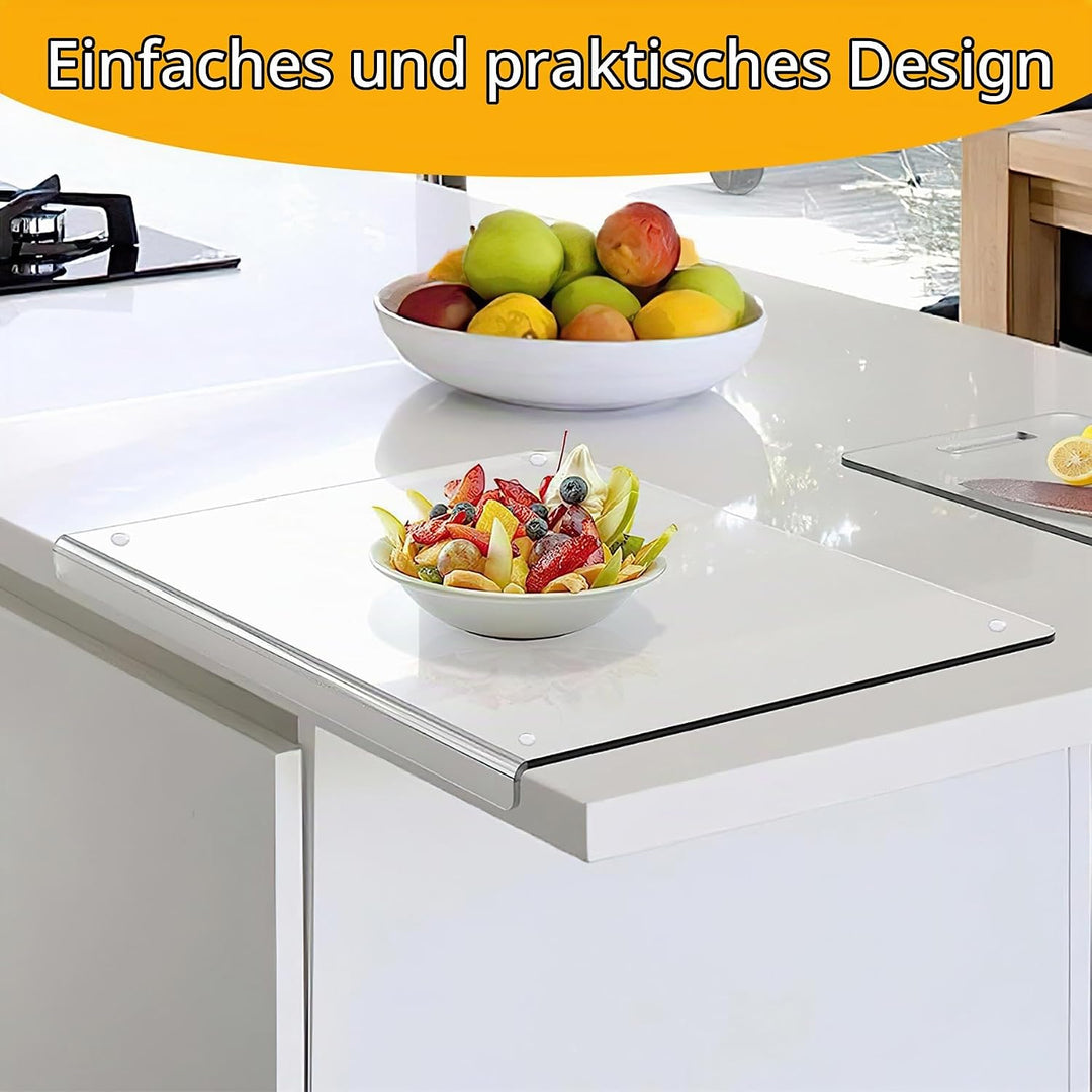 Acrylic Cutting Board, 5mm Acryl Schneidebrett Mit Anschlagkante, 45cm x 35cm Clear Acryl Cutting Bo