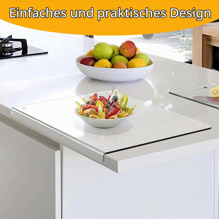 Acrylic Cutting Board, 5mm Acryl Schneidebrett Mit Anschlagkante, 45cm x 35cm Clear Acryl Cutting Bo