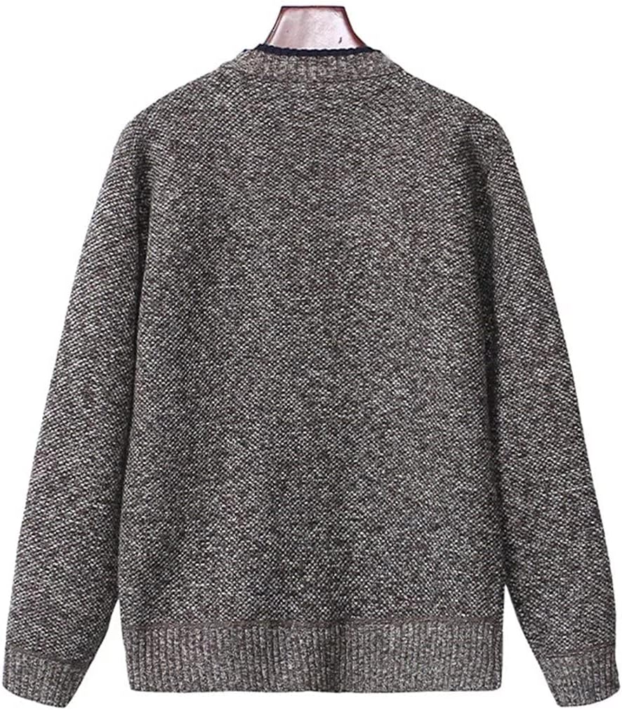Strickjacke Herren Cardigan Pullover - Gestrickt Trachtenjacke Cardigan Herren Schwarz Grau mit Tasc