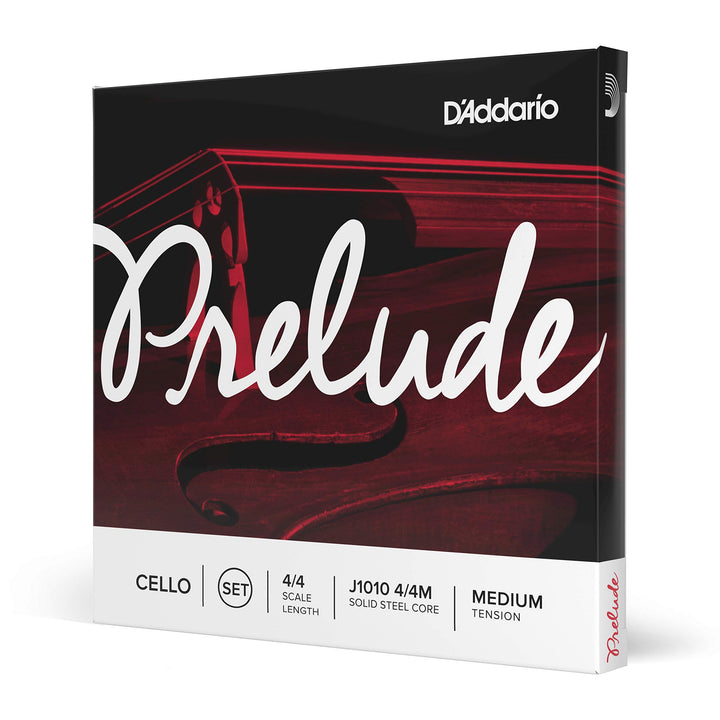 D'Addario J1010-4/4M Prelude Satz umsponnen (A Nickel), Heavy Tension für Cello 4/4 Scale Full Set,