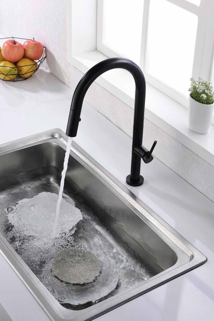 IMEX GCE017/NG Samoa Grifo De Cocina Negro Mate
