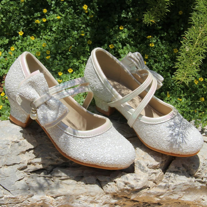 EIGHT KM EKM7018 Mädchen High Heel Kleid Schuhe Mary Jane Prinzessin Hochzeit Pumps Schuhe Glänzend