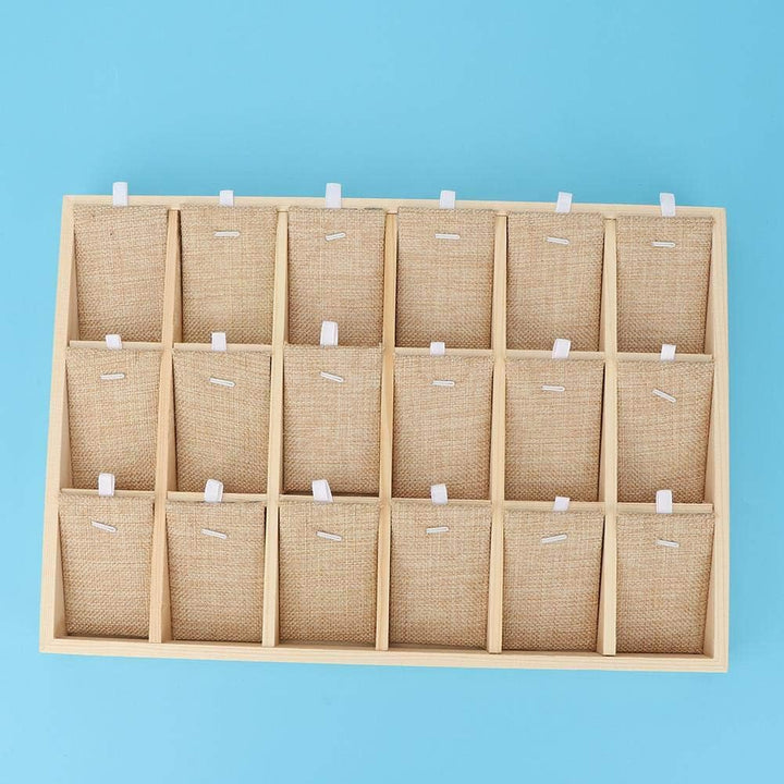 Zerodis Schmuckablage Holz Samt Tablett Vitrine Aufbewahrungskoffer Holz Samt Schmuck Display Schmuc