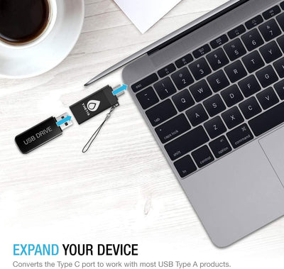 Thetis Fido U2F Sicherheitsschlüssel mit Typ-C-Adapter Zwei-Faktor-Authentifizierung Extra Schutz un