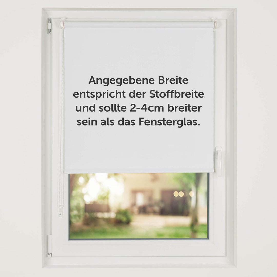 Blumtal Verdunklungsrollo 60 x 130-155 cm - Klemmfix Rollo ohne Bohren - Thermorollo Klemmfix - Fens