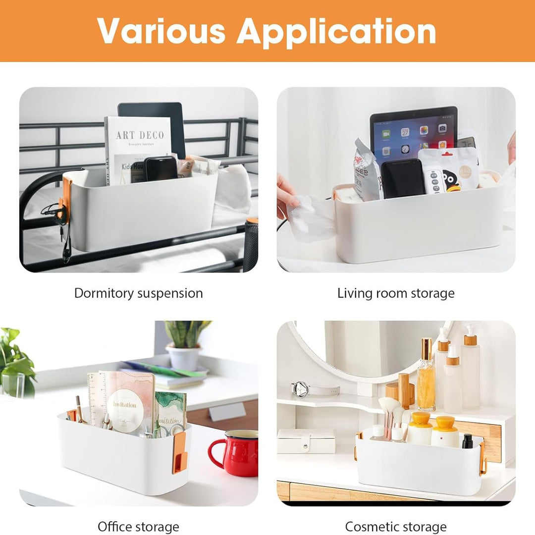 2 Stück Bett Organizer Zum Einhängen, Hängebett Organizer Aufbewahrungskorb,Nachttisch Bett Bettabla