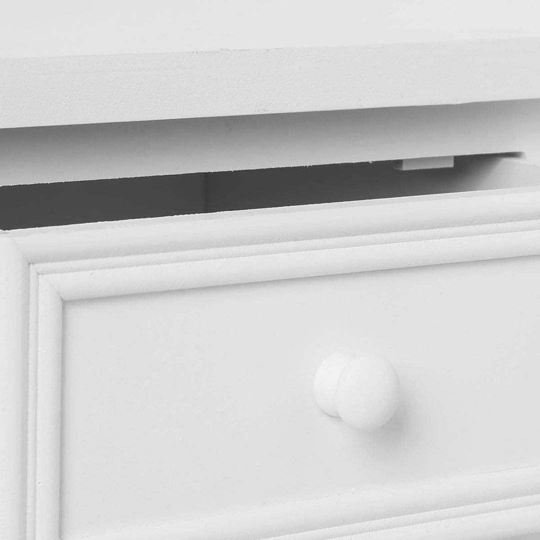 Konsole Charme weiss - Weiss - Atmosphera créateur d'intérieur L. 80 x l. 30 x H. 76 cm Weiss, L. 80
