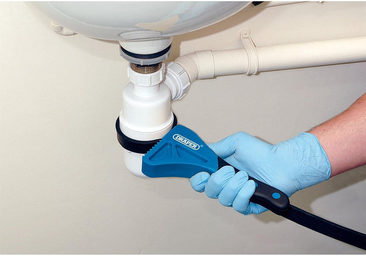 Draper 43863 Bandschlüsselsatz 2-teilig mit Softgrip-Griffen 1 Blau, 1 Blau