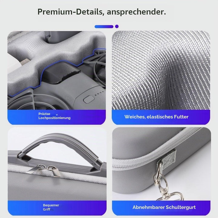 Tragetasche für DJI Neo 2 Fly More Combo und Zubehör, tragbare PU-Umhängetasche für DJI Neo 2, kompa