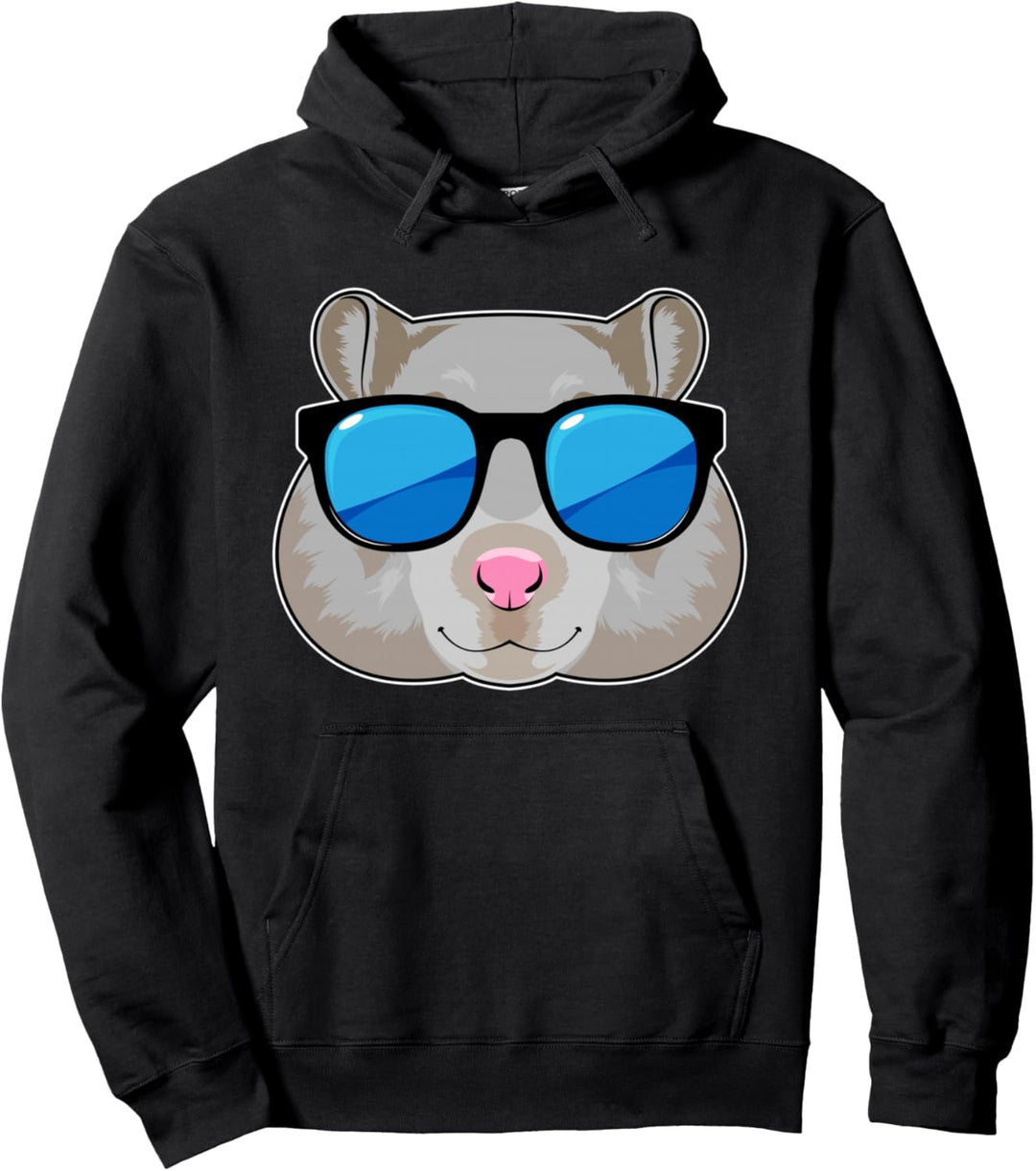 Hamster Sonnenbrille Pullover Hoodie