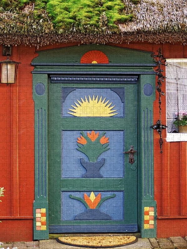 CALVENDO Puzzle Haustür in Prerow 1000 Teile Lege-Grösse 48 x 64 cm Foto-Puzzle Bild von Veronika Ri