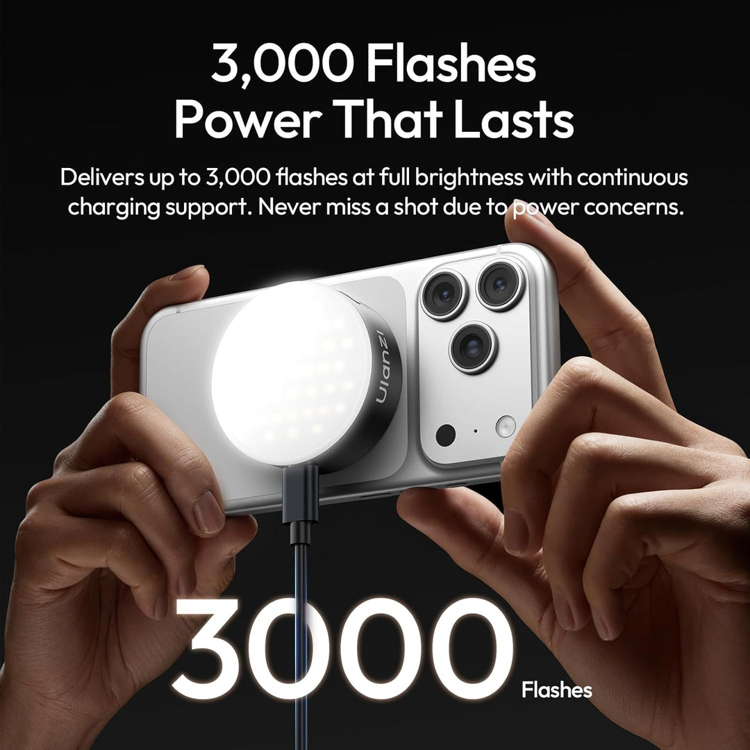 ULANZI MFL01 2-in-1 Magnetischer Handyblitz & Selfie-Licht für iPhone und Android mit Bluetooth-/Tas