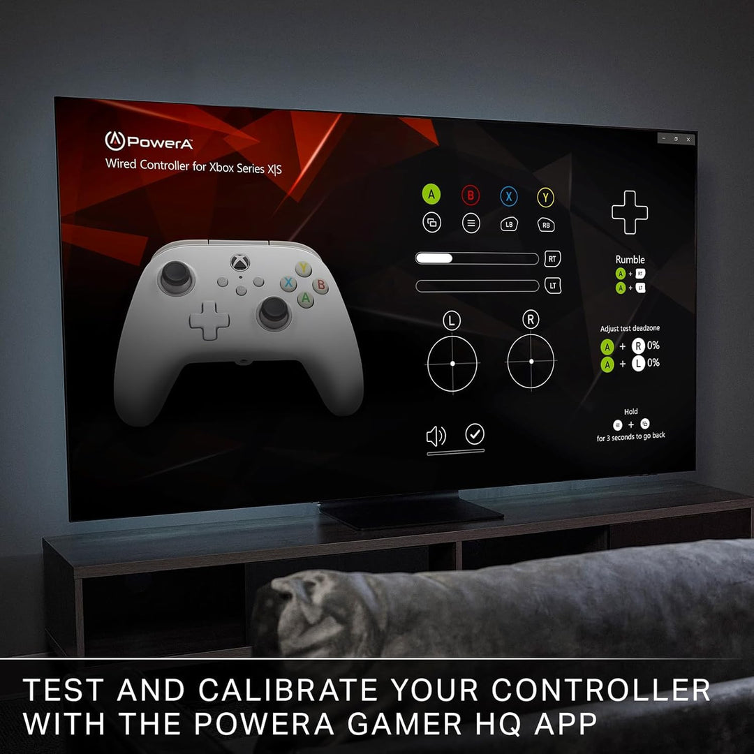 Kabelgebundener PowerA Controller für Xbox Series X|S - Weiss, Weiss