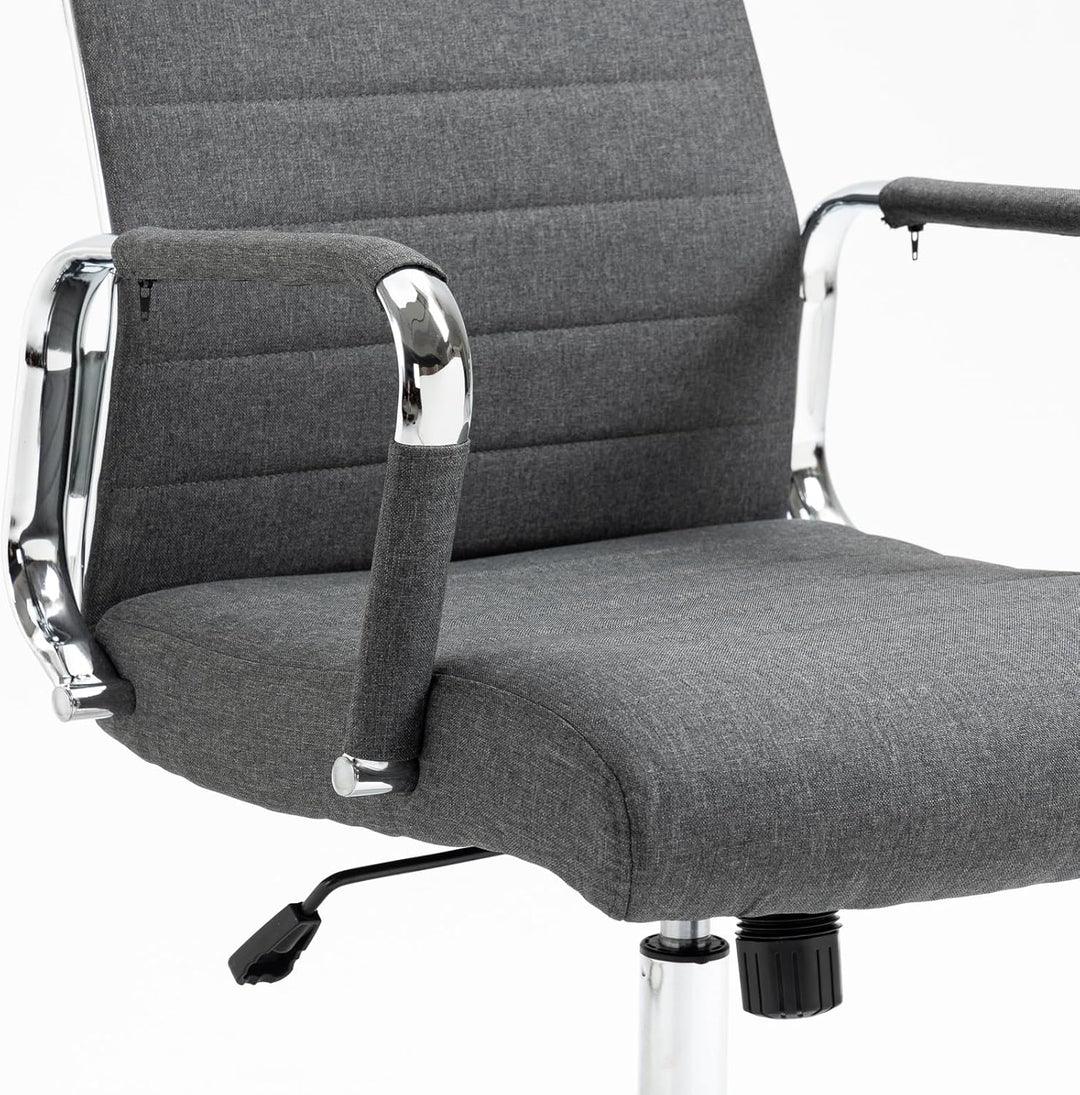 SVITA Office Comfort Bürostuhl Schreibtischstuhl Drehstuhl Chefsessel Stoffbezug Dunkelgrau Dunkelgr