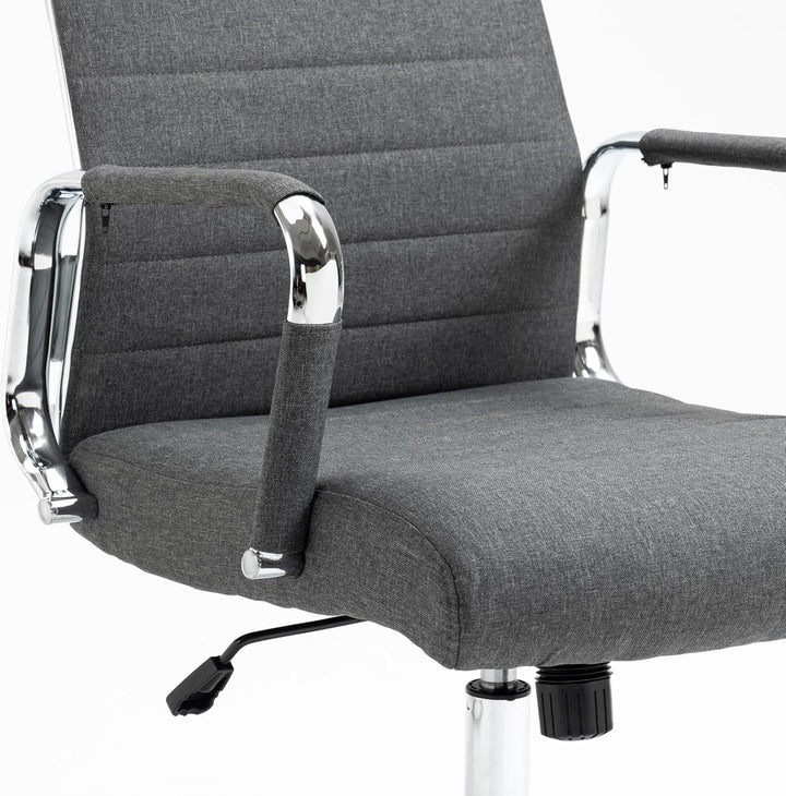 SVITA Office Comfort Bürostuhl Schreibtischstuhl Drehstuhl Chefsessel Stoffbezug Dunkelgrau Dunkelgr