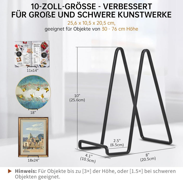 Staffelei Aufsteller Teller Ständer Metall - Tellerständer Gross - Deko Tellerhalter - Dekoteller Ha