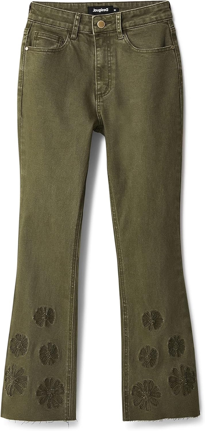 Desigual Damen Jeans 34 Grün, 34 Grün
