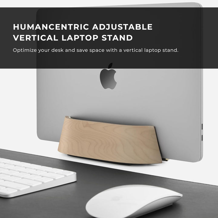 HumanCentric Laptop-Halterung, vertikaler Laptop-Ständer – verstellbare Halterung und Docking, aufre