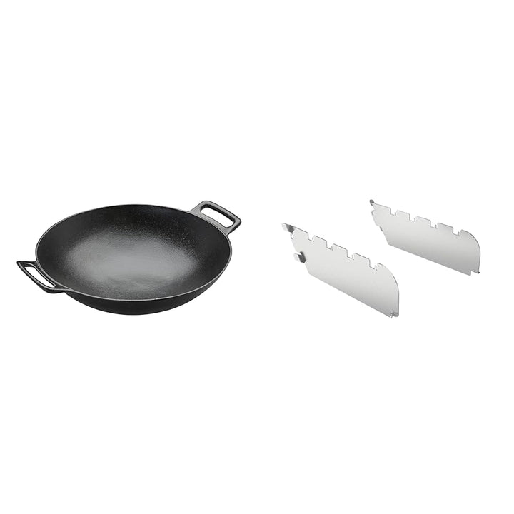 RÖSLE VARIO Wok, Hochwertiger Wok aus emailliertem Gusseisen zum scharfen Anbraten & Primezone-Winds