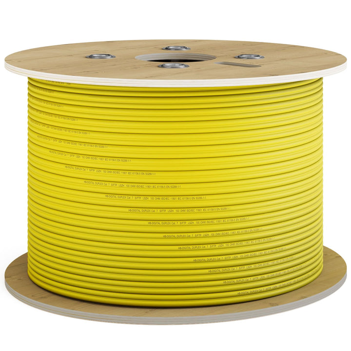 HB-DIGITAL 250m CAT 7 Netzwerkkabel LAN Kabel Verlegekabel Ethernet Installationskabel 10 Gbit/s - r