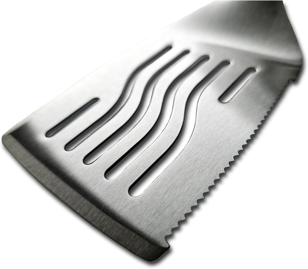 GEDA Grill Edelstahl Grillbesteck Set 2tlg, BBQ Toolset universal, Grillzange Grillwender mit Aufhän