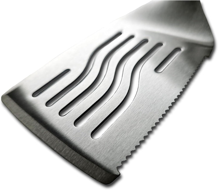 GEDA Grill Edelstahl Grillbesteck Set 2tlg, BBQ Toolset universal, Grillzange Grillwender mit Aufhän