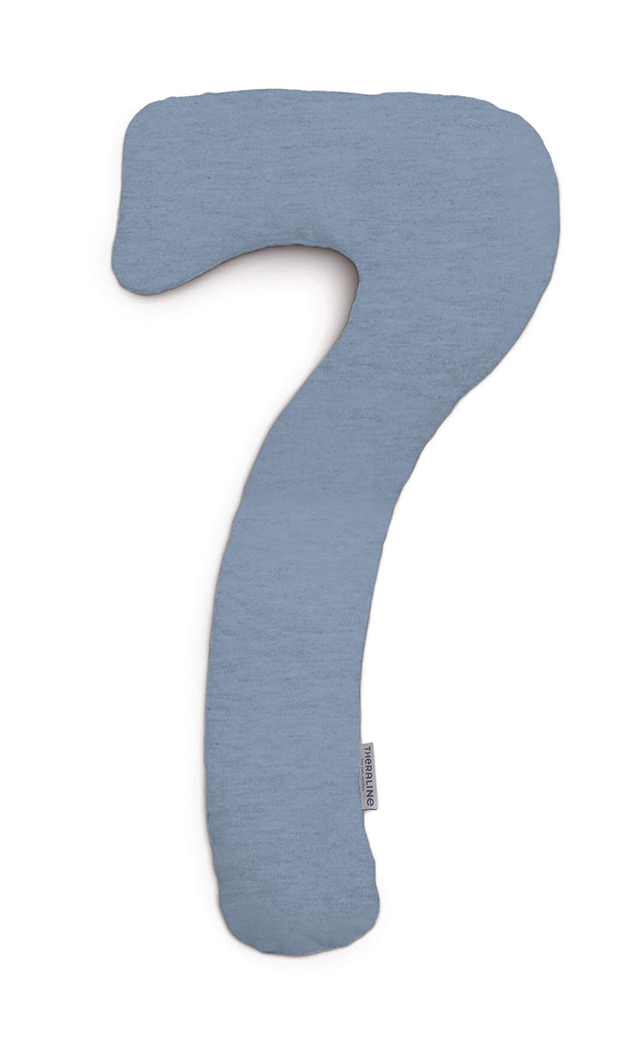 Theraline Aussenbezug für my7 - Seitenschläferkissen | Melange blau-grau Bambus-Kollektion, Melange