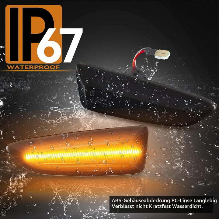 OZ-LAMPE LED Blinker für O-Pel Astra K Astra J Zafira C Insignia B Grandland X, LED Seitenblinker 2