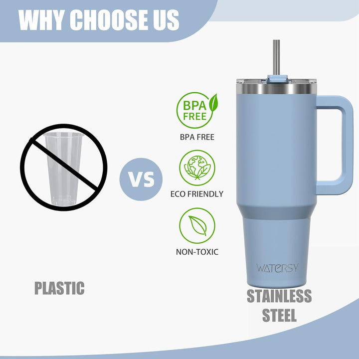 WATERSY 40oz Kaffeebecher to Go Thermobecher Doppelwandiger Edelstahl Vakuum Auslaufsicher Trinkbech