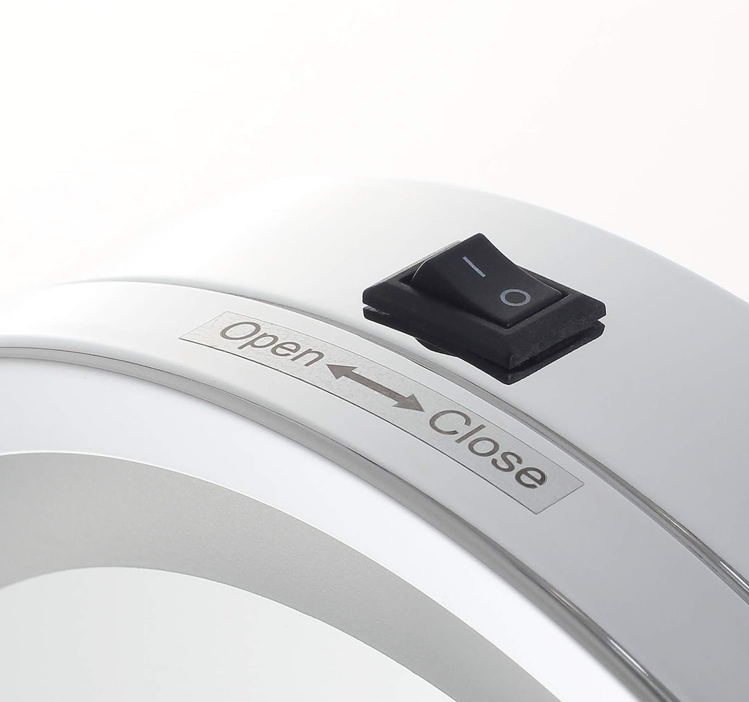 TUKA-i-AKUT Beleuchtet LED Kosmetikspiegel 5X Vergrösserung, 7" Schminkspiegel Badzimmerspiegel für