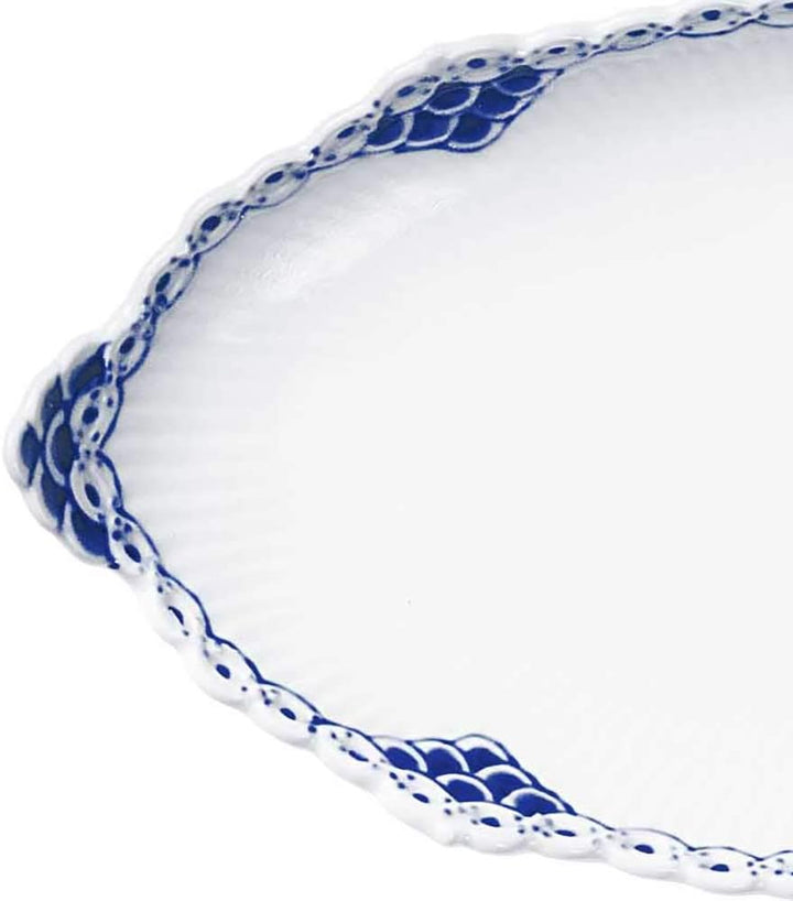 Royal Copenhagen Princess Ovale Platte aus Porzellan in der Farbe Blau-Weiss, Durchmesser: 24,5cm, 1
