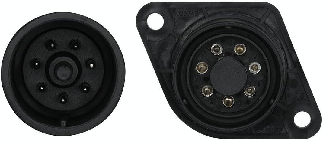 HELLA Steckdose - 24V - 7-polig - Stecker: Crimpkontakt - schwarz - DIN/ISO: 7638-1 - Menge: 1 - 8JB
