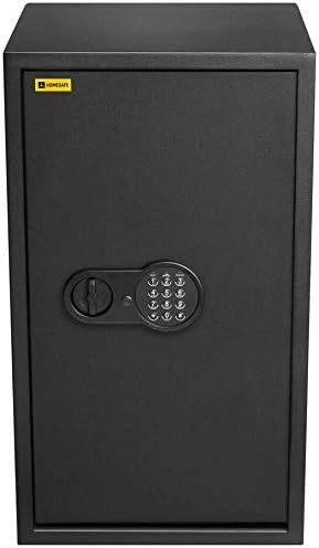 Homesafe HV70E Tresor Safe mit Schlüssel Elektronischem Möbeltresor, Dokumententresor, Elektronische