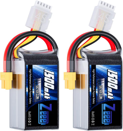 Zeee 4S LiPo Akku 1500mAh 14,8V 120C mit XT60 Steck für UAV Drones FPV Rennrad Quadcopters Flugzeug