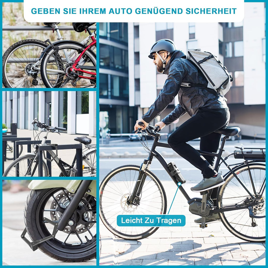 TECHCYC Fahrradschloss, Faltschloss Fahrrad 86 cm mit 3 Schlüsseln, Diebstahlsicher, Robustes Fahrra