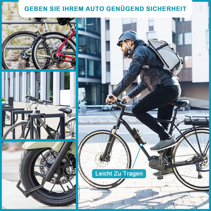 TECHCYC Fahrradschloss, Faltschloss Fahrrad 86 cm mit 3 Schlüsseln, Diebstahlsicher, Robustes Fahrra