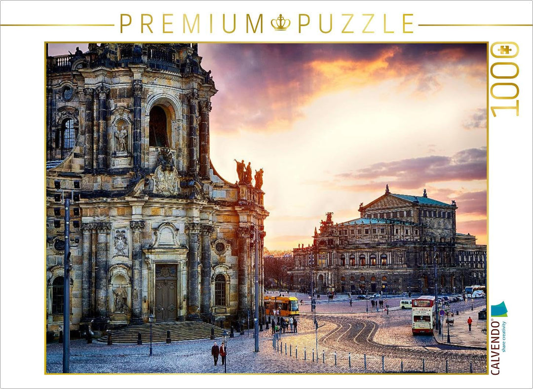 CALVENDO Puzzle Dresden 2017 / Geburtstagskalender Semperoper Dresden 1000 Teile Lege-Grösse 64 x 48