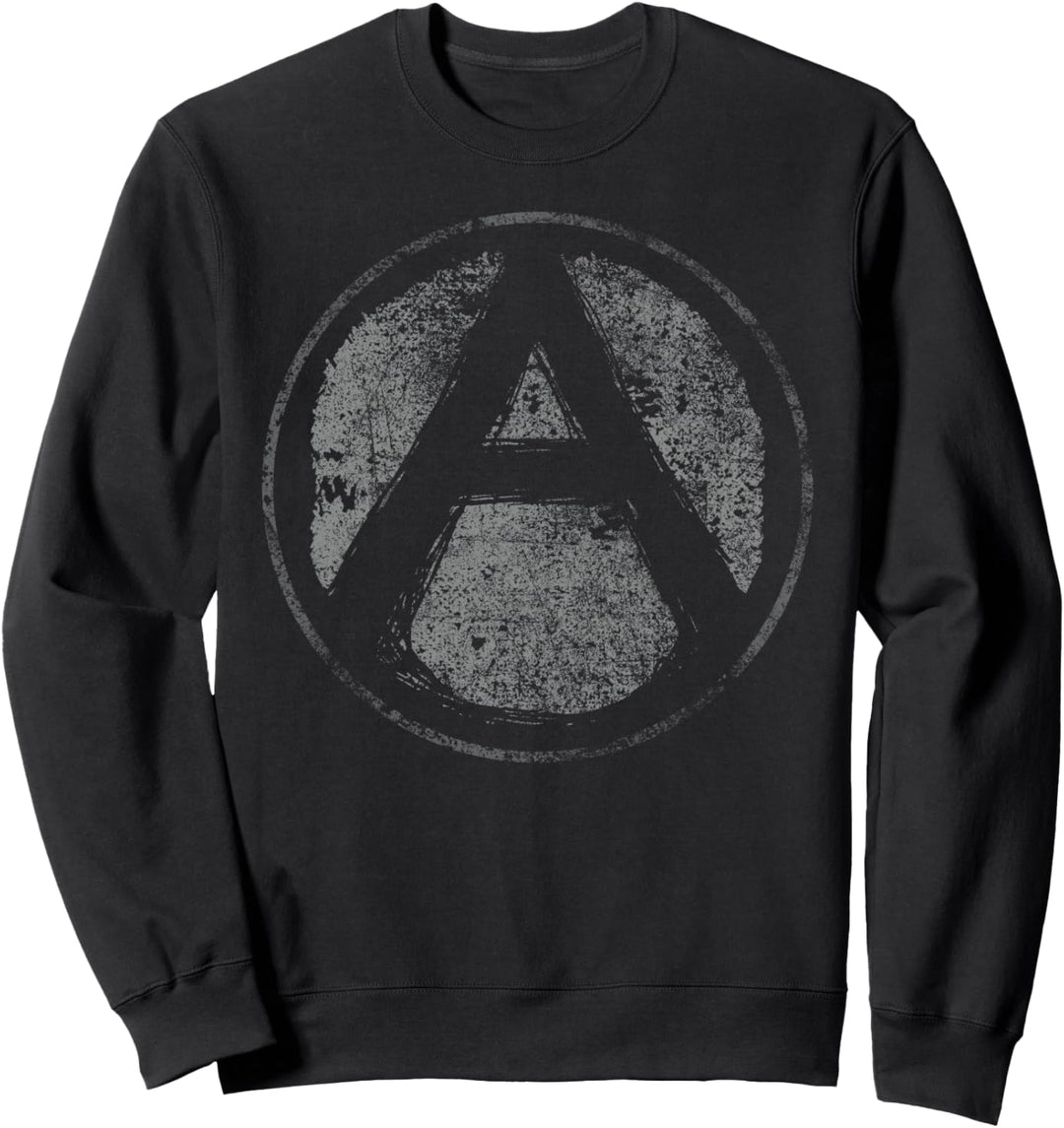 Anarchie Symbol Atheist Anarchist Grunge Punk Grafik Sweatshirt