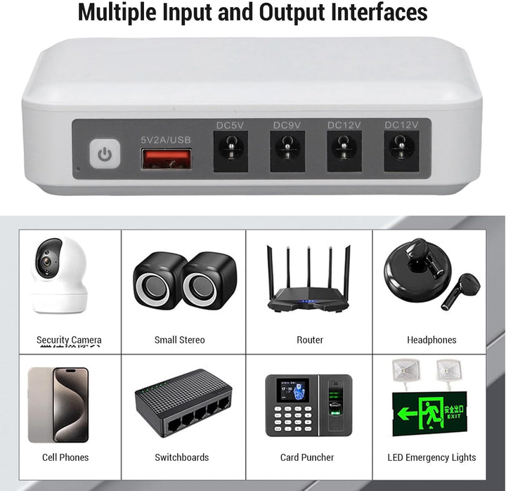 Mini -UPS 6000mAh Grosse Kapazität Stabiler Stromrouter Ununterbrochener Stromversorgung 5V 9 V 12 V