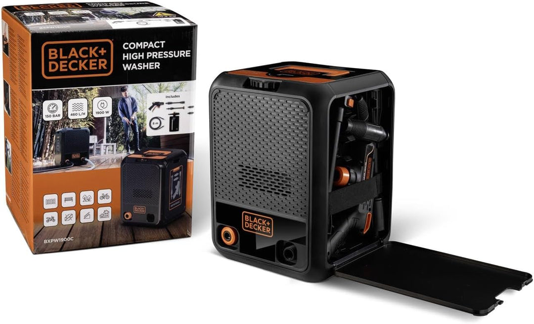 Black+Decker Hochdruckreiniger BXPW1900C, Kompakt, Hochdruck, für Auto und Aussenbereiche, max. Druc