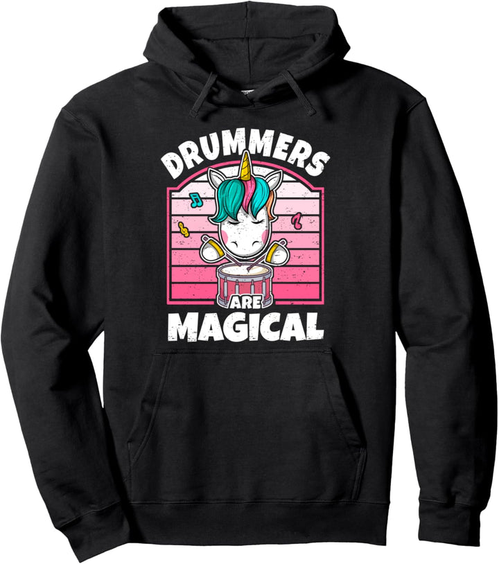 Schlagzeuger Drummer Percussion Trommel I Einhorn Schlagzeug Pullover Hoodie
