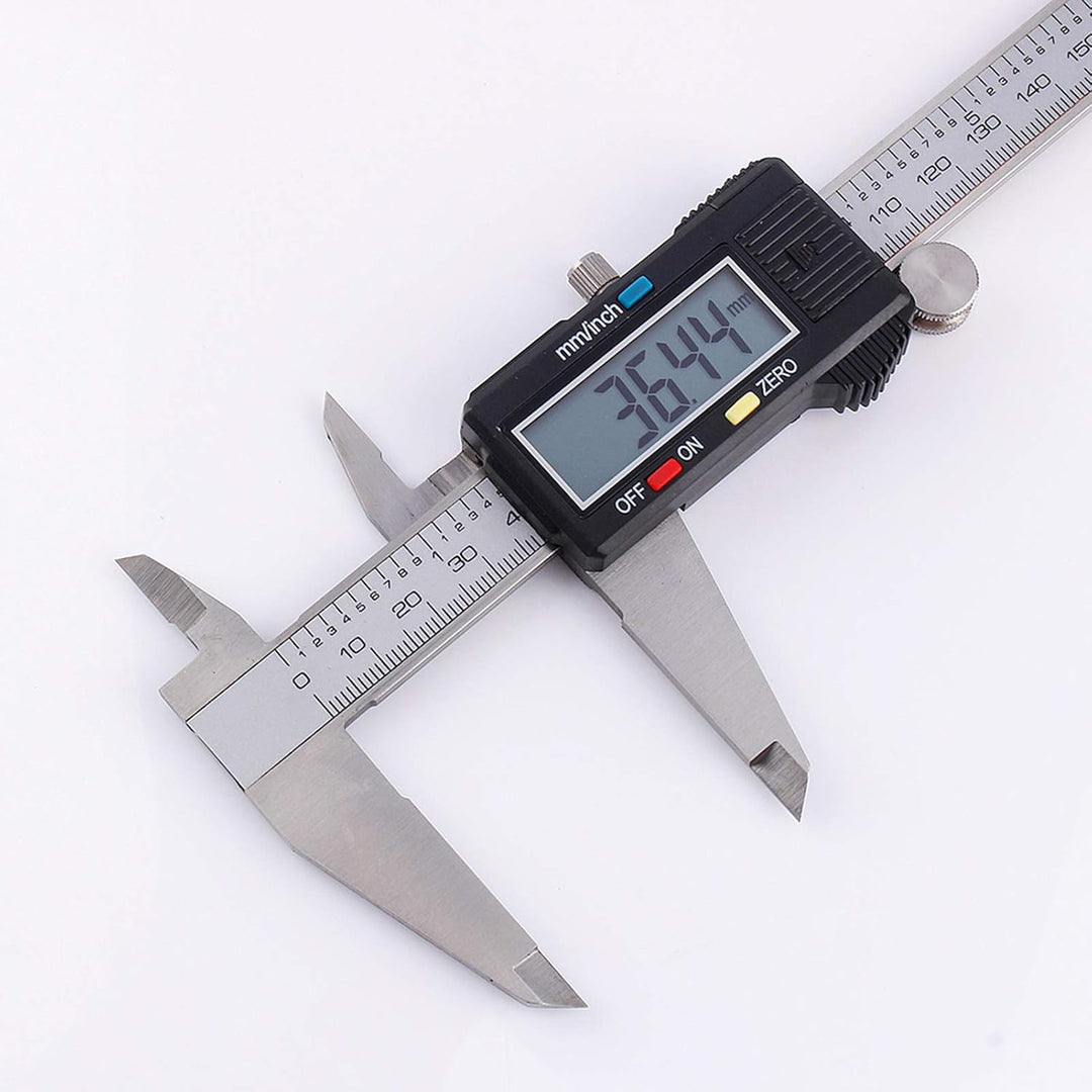 Fafeicy Digitaler Messschieber, 0-200 mm, Edelstahl, Elektronische Präzisions-Schieblehre mit LCD-An