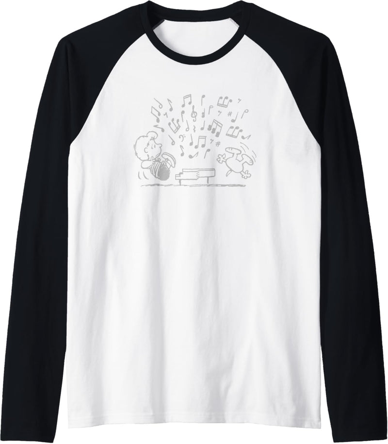 Peanuts Schroeder Spielen des Klaviers Raglan