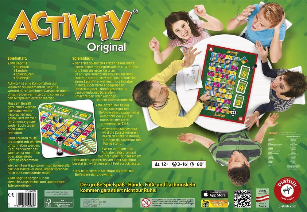 Piatnik 6028 - Activity Original |Spielklassiker für Partys und Spieleabende |Pantomime, Zeichnen, E