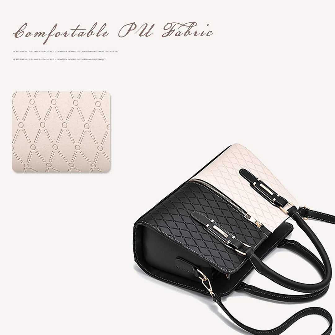 NICOLE & DORIS Schultertasche Damen Mode PU Leder Schick Shopper Handtasche Umhängetasche Tote Handt
