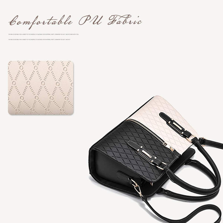 NICOLE & DORIS Schultertasche Damen Mode PU Leder Schick Shopper Handtasche Umhängetasche Tote Handt