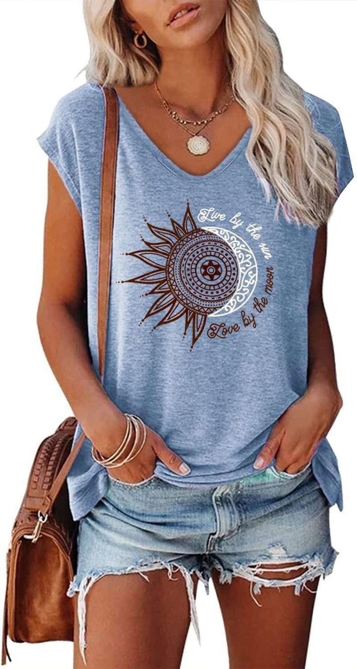Teesho Tshirt Damen Oberteile Elegant Langarm/Kurzarm Crop Tops Casual Longshirt Cap hülse Tunika So